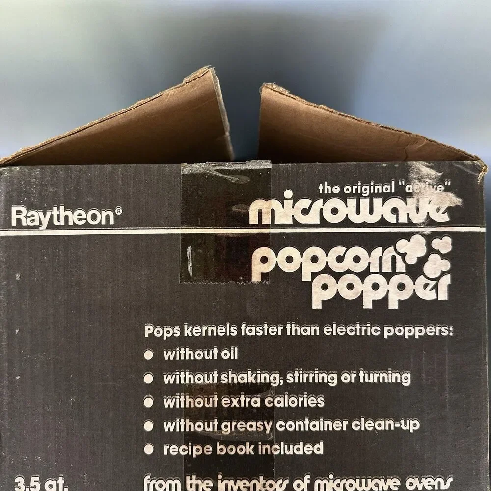 Vintage Raytheon Micro 21 Microwave Popcorn Popper, Model 101, Retro Kitchen App